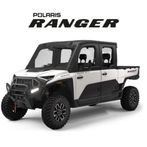 Polaris Ranger Crew XD 1500 NorthStar Edition com cabine fechada em ambiente off-road